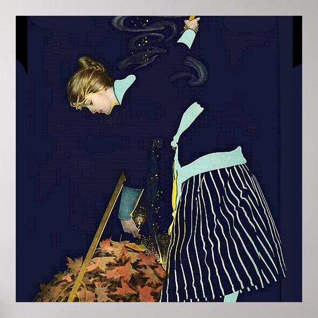 Herbstleaves Bonfire von C Coles Phillips Poster (Vorne)