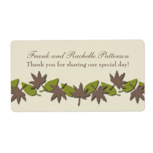 Herbstleaves Border Wedels Labels, braun/grün