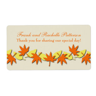 Herbstleaves Border Wedels Labels, orange/gelb