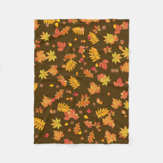 Herbstleaves (braun) Fleece Kehllendecke