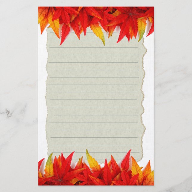 Herbstleaves Briefpapier (Vorderseite)