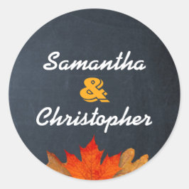 Herbstleaves Chalkboard Personalisiert Stickers
