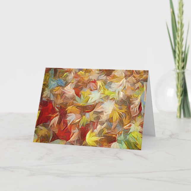 Herbstleaves Dankeskarte (Vorderseite)