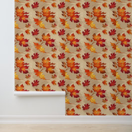 Herbstleaves Entfernen von Muster-Pegel und -Stick Tapete