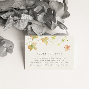 Herbstleaves Fall Baby Showbuchanfrage Begleitkarte