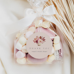 Herbstleaves Fall Brautparty Tee Gefallen Runder Aufkleber