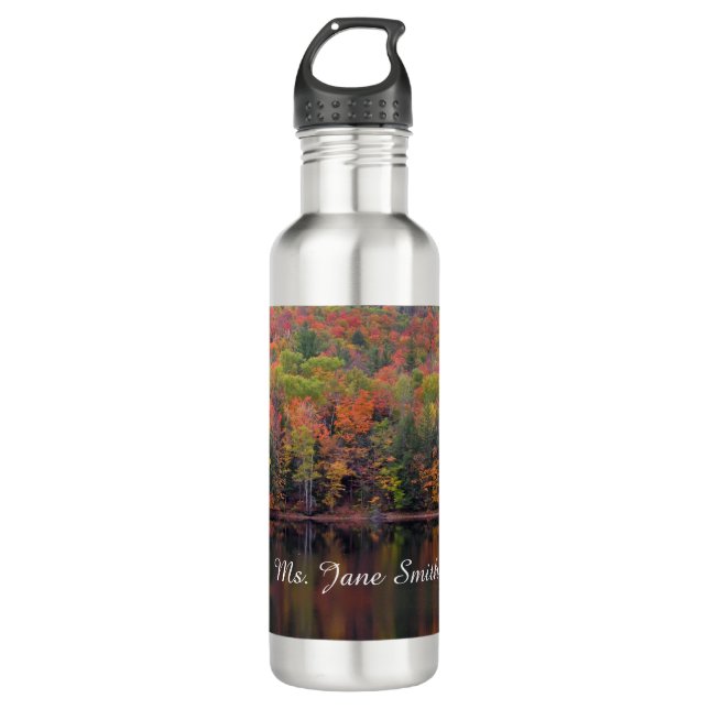 Herbstleaves Fallfarben-Flasche Wasser Edelstahlflasche (Vorderseite)