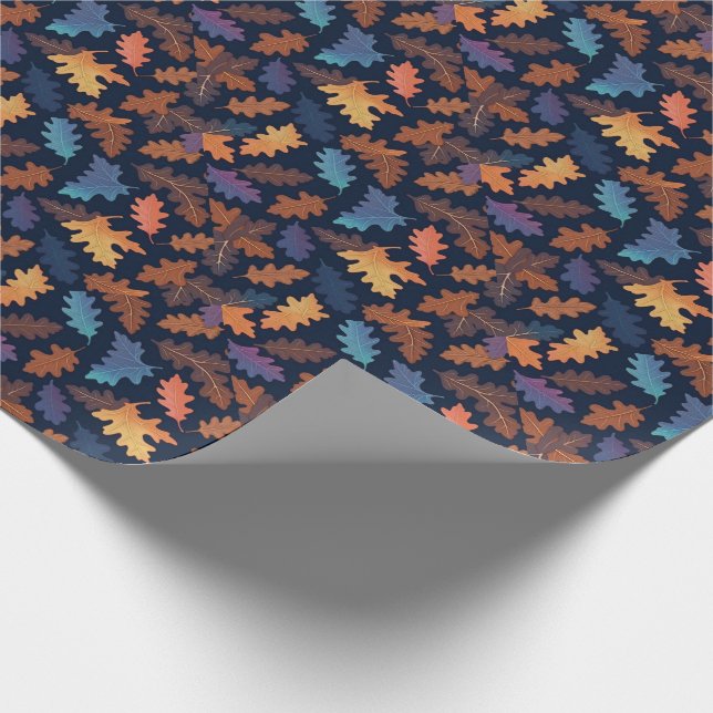 Herbstleaves Fallmuster Natureleaf Gemustert Geschenkpapier (Ecke)
