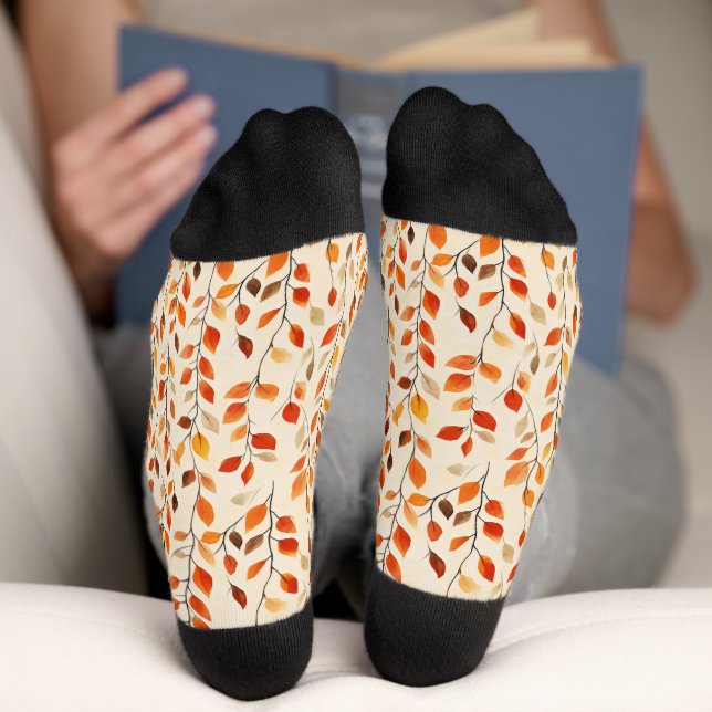 Herbstleaves Fallmuster Socken (Unterseite)