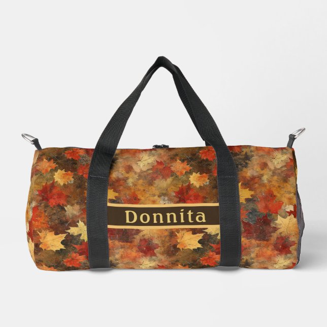 Herbstleaves Grunge Duffel Bag Duffle Bag (Vorderseite)