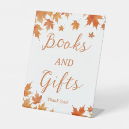 Herbstleaves Herbstdusche Bücher und Geschenke Sockelschild