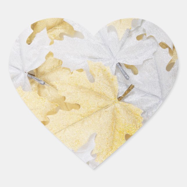 Herbstleaves Herz-Aufkleber (Vorderseite)