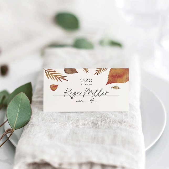 Herbstleaves Hochzeit Platzkarte (Von Creator hochgeladen)
