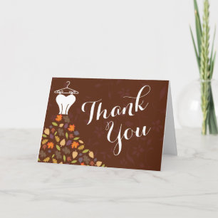 Herbstleaves Hochzeitskleid Danke