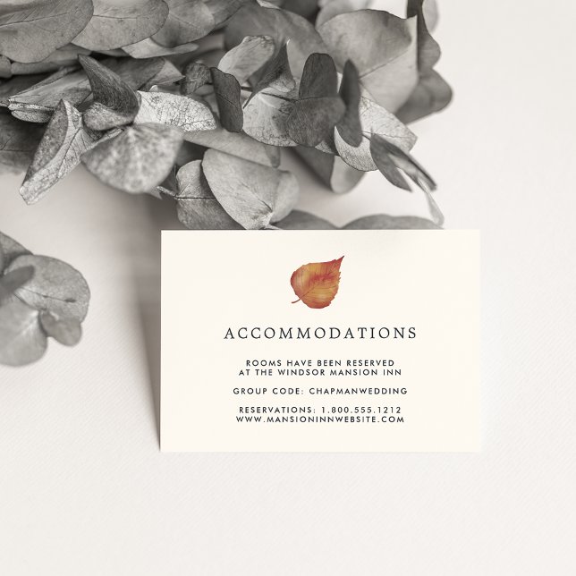 Herbstleaves | Hotelkarten Begleitkarte (Von Creator hochgeladen)