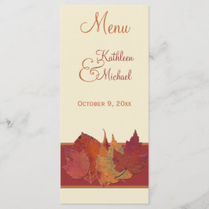 Herbstleaves II Hochzeitkarte Menükarte