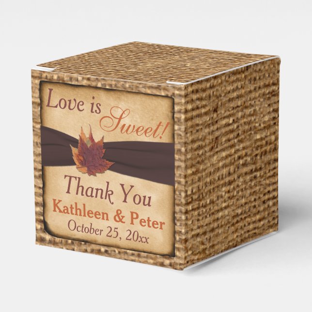 Herbstleaves, IMITATE Burlap Gevor Box - Brown Geschenkschachtel (Vorderseite)