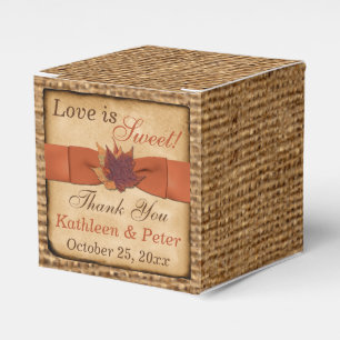 Herbstleaves, IMITATE Burlap Gevor Box - Orange Geschenkschachtel