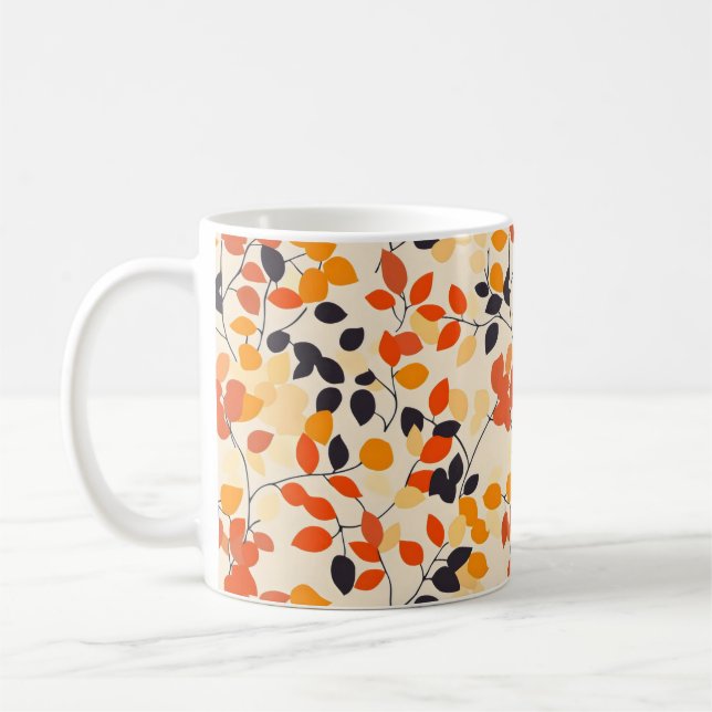 Herbstleaves mit warmen Farben Kaffeetasse (Links)