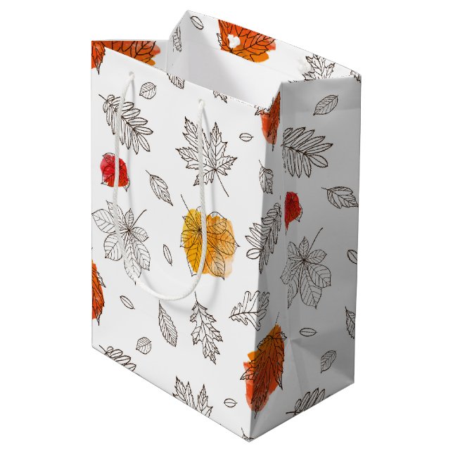 Herbstleaves Mittlere Geschenktüte (Rückseite Schrägansicht)