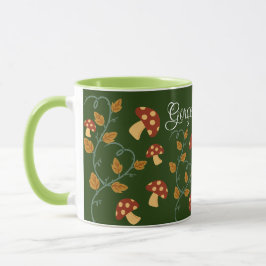 Herbstleaves Mushroom-Tasse mit bearbeitbarem Name Tasse