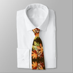 Herbstleaves Neck Tie - Wasserfarbenfallen Mode Krawatte