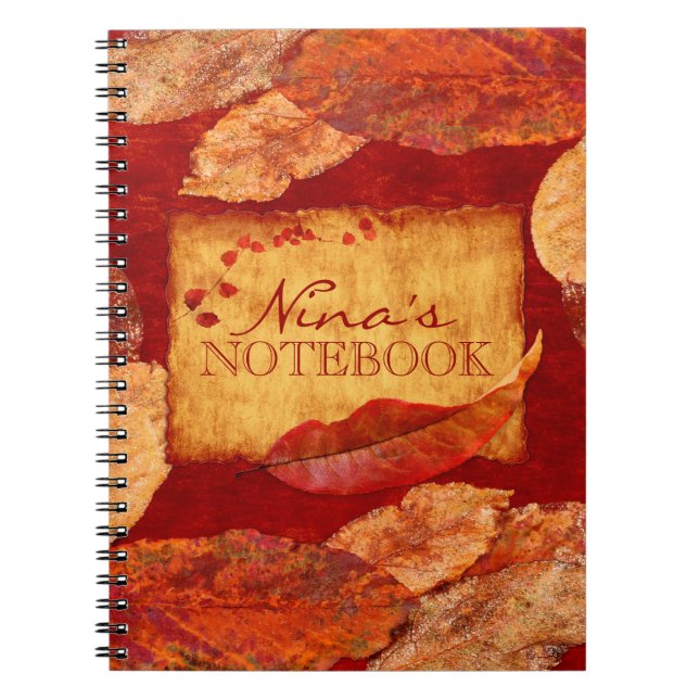 Herbstleaves Notebook Notizblock (Vorderseite)