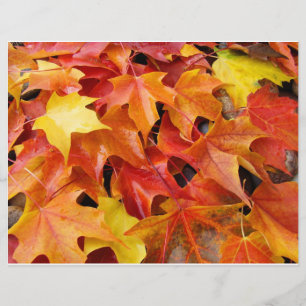 Herbstleaves Orange Yellow Red Flyer Paper
