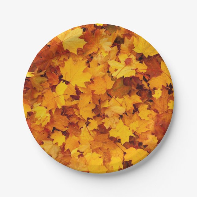 Herbstleaves Pappteller (Vorderseite)