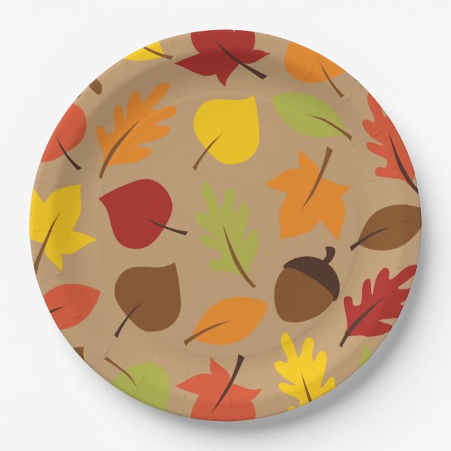 Herbstleaves Pappteller (Vorderseite)
