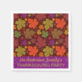 Herbstleaves Personalisiert Herbst Erntedank Party Serviette