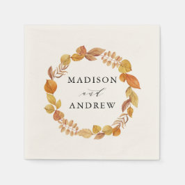 Herbstleaves | Personalisierte Hochzeit Serviette