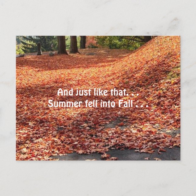 Herbstleaves Postkarte (Vorderseite)