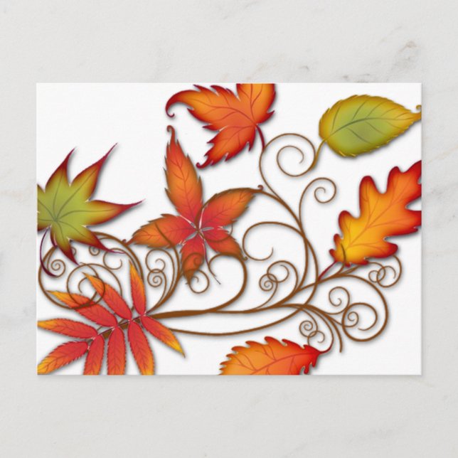 Herbstleaves Postkarte (Vorderseite)