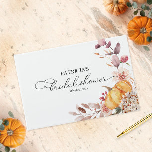 Herbstleaves Pumpkin Fall Brautparty Gästebuch