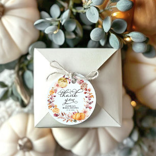 Herbstleaves Pumpkin Fall Brautparty Geschenkanhänger