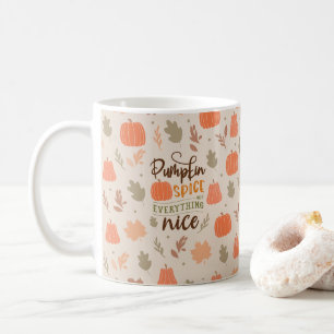 Herbstleaves Pumpkin Fall Pattern Kaffeetasse