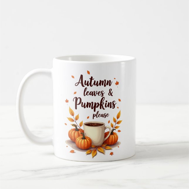 Herbstleaves & Pumpkins Bitte Kaffeetasse (Links)