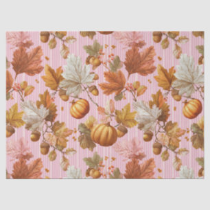 Herbstleaves & Pumpkins Nahtloses Muster Seidenpapier