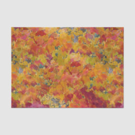 Herbstleaves Red Gold Orange Wasserfarbe Seidenpapier