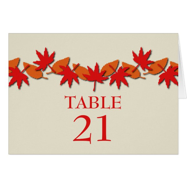 Herbstleaves: rote/orangefarbene Grenztafel (Vorderseite (Horizontal))