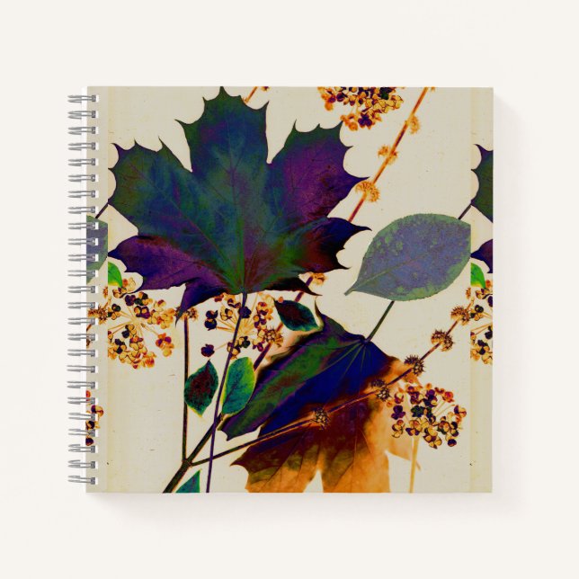 Herbstleaves Royal Colors Notizbuch (Vorderseite)