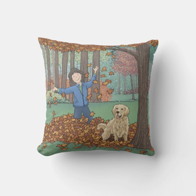 Herbstleaves Throw Kissen (Vorderseite)