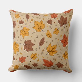 Herbstleaves Throw Kissen