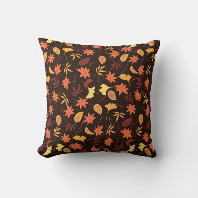 Herbstleaves Throw Kissen (Vorderseite)