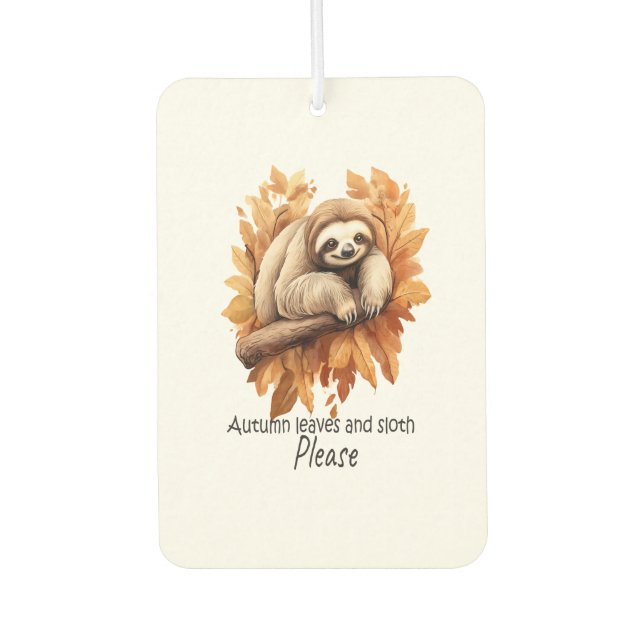 Herbstleaves und Faulenzer bitte Autolufterfrischer (Vorderseite)
