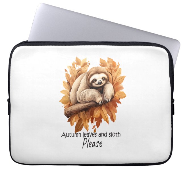 Herbstleaves und Faulenzer bitte Laptopschutzhülle (Vorderseite)