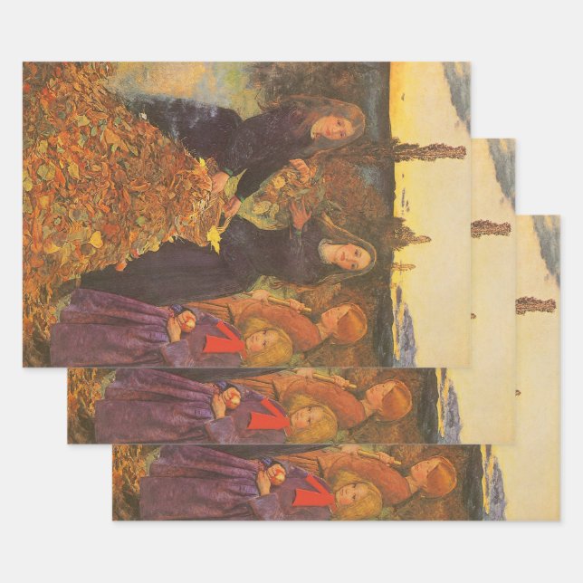 Herbstleaves von Sir John Everett Millais Geschenkpapier Set (Set)
