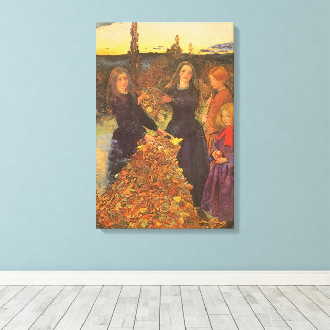 Herbstleaves von Sir John Everett Millais Leinwanddruck (Insitu (Holzboden))