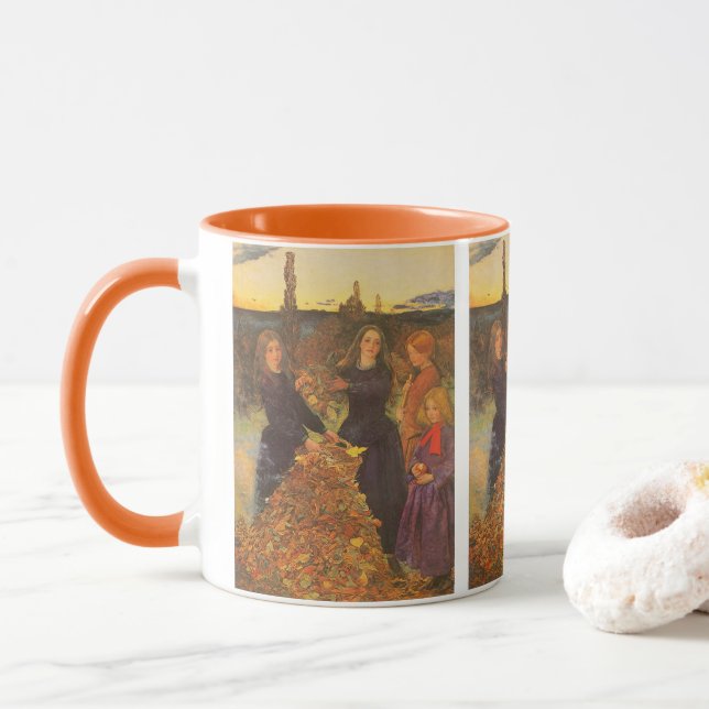 Herbstleaves von Sir John Everett Millais Tasse (Mit Donut)